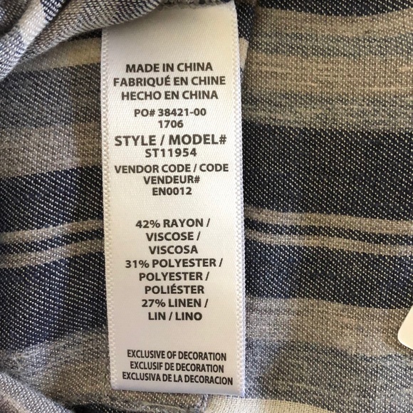 Splendid Striped Blouse NWT - Picture 6 of 8